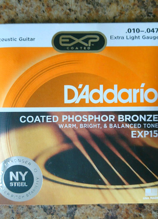 Американские струны для акустики  D'Addario EJ15 Phosphor Bronze