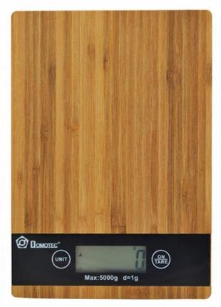 Весы кухонные domotec ms-a wood