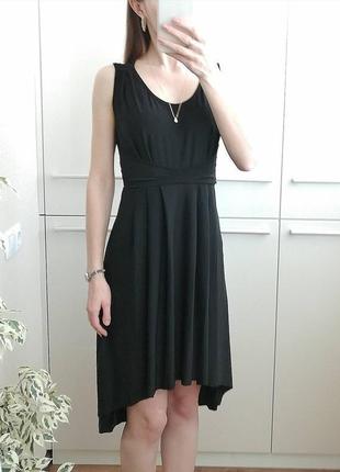 Черное  коктейльное платье с кружевной спиной италия 🌺