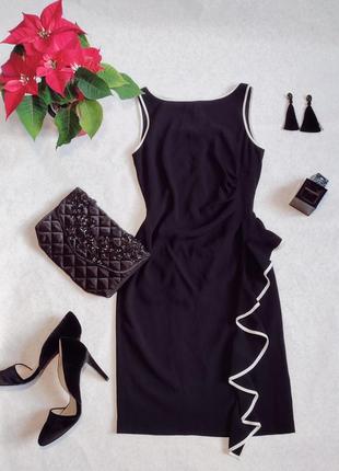 Чёрное миди платье футляр