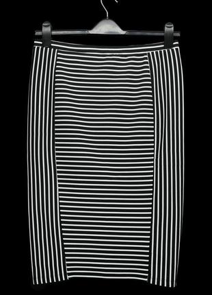 Красивая черно-белая юбка-карандаш "dorothy perkins" в полоску...