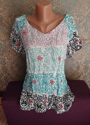 Летняя женская блуза из вискозы блузка блузочка большой размер...