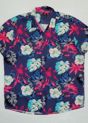 Рубашка  гавайская f&f cotton гавайка (xl)