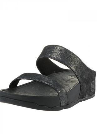 Шльопанці fitflop lulu shimmer suede slide sandal