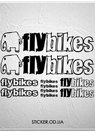 Набор наклеек на велосипед "FLYBIKES", наклейки на раму.