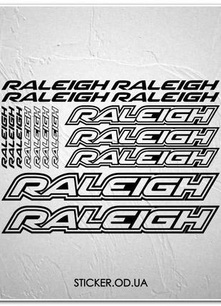Набор наклеек на велосипед "RALEIGH", наклейки на раму.