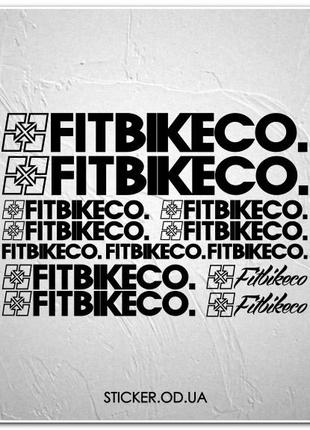 Набор наклеек на велосипед "FITBIKECO", наклейки на раму.