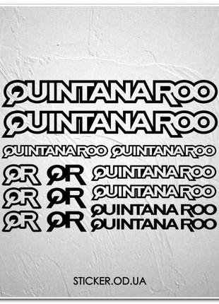 Набор наклеек на велосипед "QUINTANAROO", наклейки на раму.