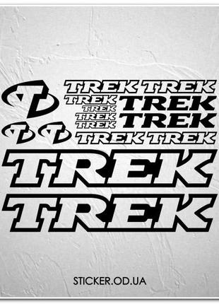 Набор наклеек на велосипед "TREK", наклейки на раму.