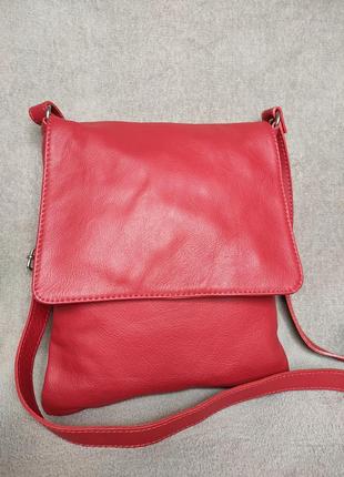 Стильна сумка натуральна шкіра genuine leather  італія