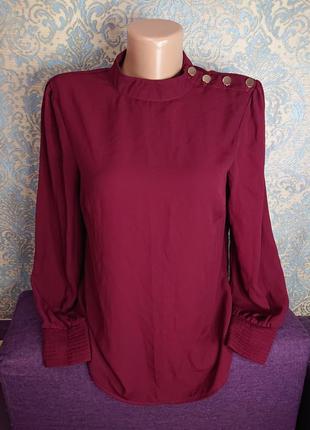 Красивая женская блуза цвет бордо блузка блузочка р.s/m