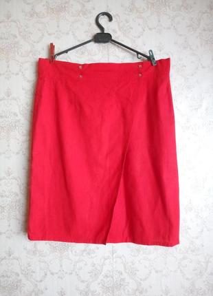 Красная летняя юбка