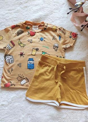 Комплект для хлопчика:футболка zara і трикотажні шорти primark.