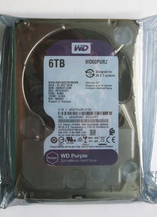 WD Purple 6TB (Новий, в упaкoвці) для відеонагляду