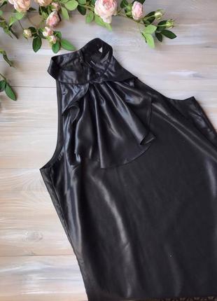 Чорне шифонове плаття з напиленням vero moda