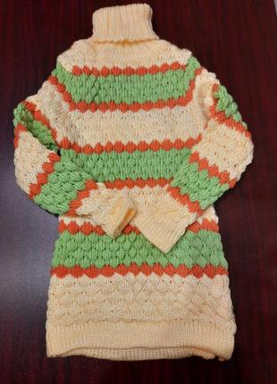 Теплый вязаный детский свитер