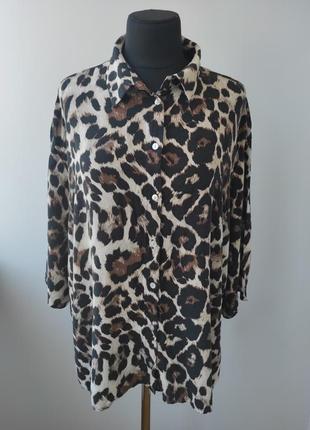 Шикарная леопардовая блузка 100 % вискоза 20 р от george