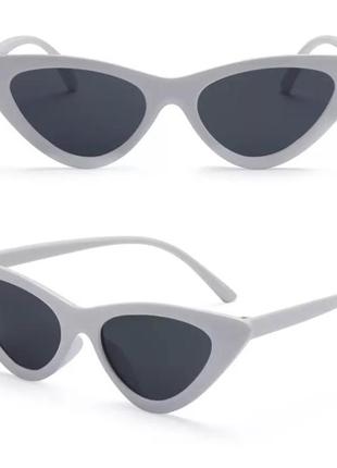 Стильные треугольные солнцезащитные очки кошачий глаз