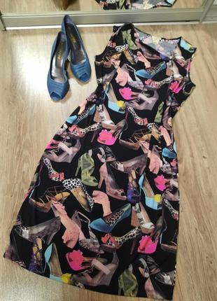 Оригінальне плаття від kim&co з принтом туфельки