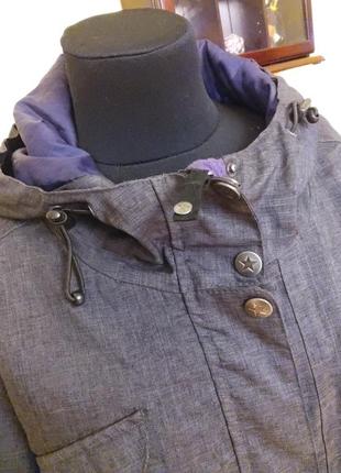 Фиолетовая куртка,спортивная с капюшоном crane techtex  раз.l-xl