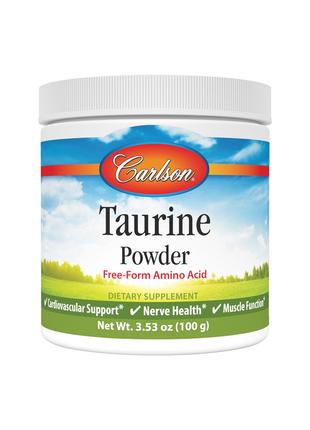 Таурин в порошке, Taurine, Amino Acid Powder, Carlson, 100 гр