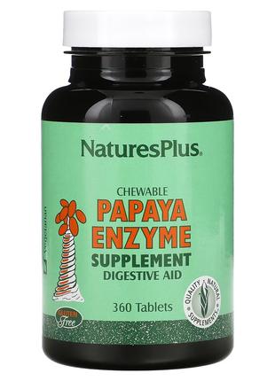 Ферменты Папайи, Chewable Papaya Enzyme Supplement, Natures Pl...