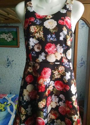 Літнє плаття в квітковий принт-44 р