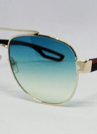 Prada стильные солнцезащитные очки унисекс бежево голубой град...