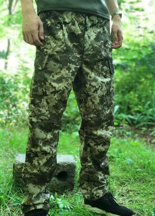 Тактические военные армейские штаны в цвете пиксель зеленый, ш...