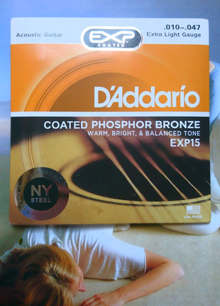 Струни для акустичної гітари D'Addario EJ15 Phosphor Bronze Extra