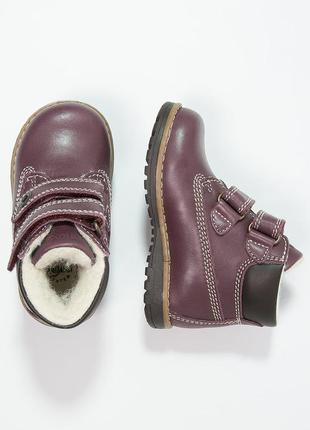 Шкіряні зимові черевики primigi aspy. натуральна шерсть.