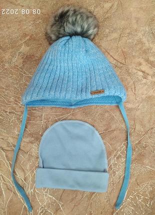 Зимова шапка для новонародженого + подарунок