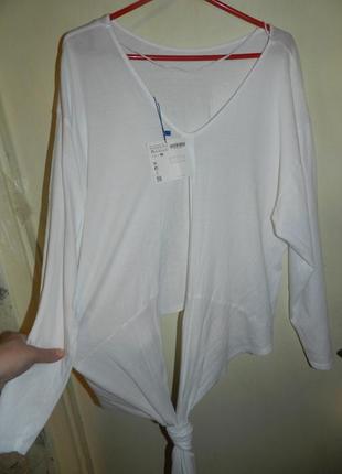 Новая-сток,100% хлопок,белая,трикотажная блузка с хвостами,на ...