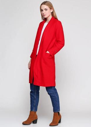 Красное демисезонное пальто zara