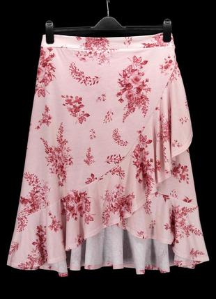 Новая юбка миди на запах in the style с розами. размер uk18eur46.