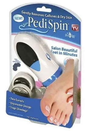 Электрическая пемза Pedi Spin прибор для чистки пяток и ног