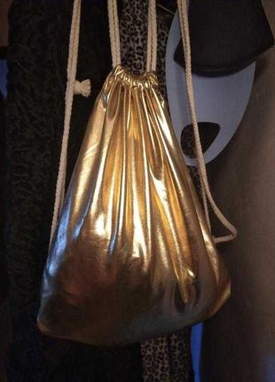 Золотая торба мешок рюкзак из плащевки 56см на 34см