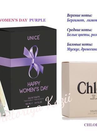 Туалетная вода happy women's day purple, 100 мл. (большой флак...