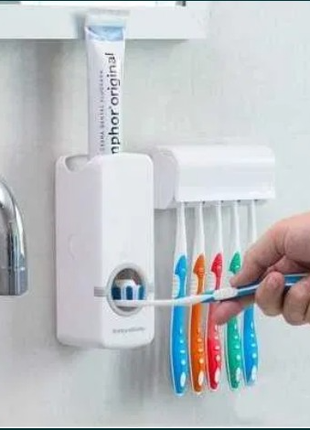 Набір дозатор диспенсер тримач зубної пасти та щіток Toothpaste