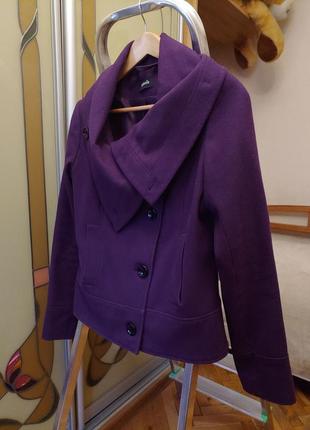 Куртка фиолетовая з пальтовой ткани