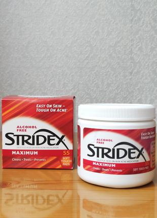 Stridex maximum, Очищающие салфетки с 2% салициловой к-той, 55 шт