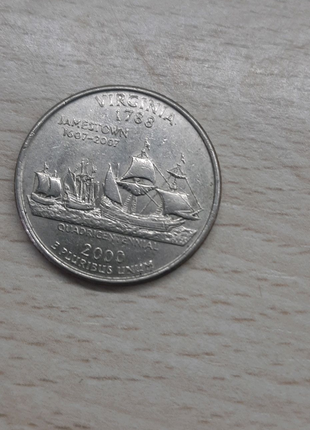 25 центов США Вирджиния 2000