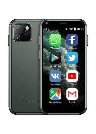 Маленький мобільний смартфон сенсорний GtStar Soyes XS 11 Green