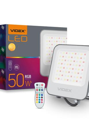 LED прожектор VIDEX 50W RGB 220V