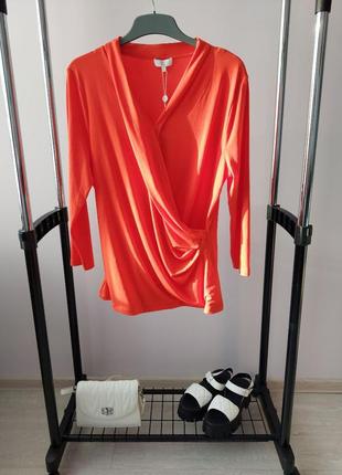 Яскрава блуза оранжевого кольору відомого дорого бренду cc fas...