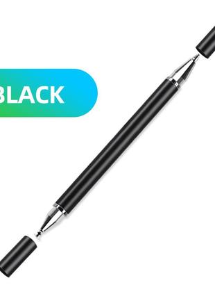 Универсальный Емкостный Стилус - Ручка 2 в 1 Touch Pen Чёрный ...