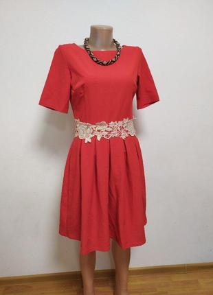Червона сукня lakerta s m красное платье