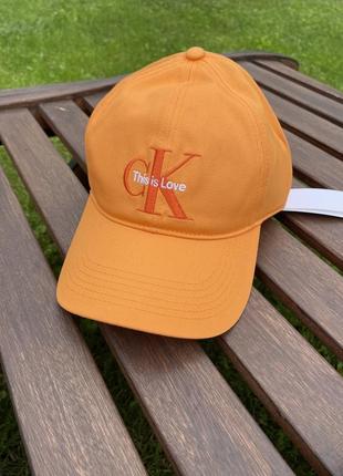 Новая кепка calvin klein бейсболка (ck orange cap) с америки