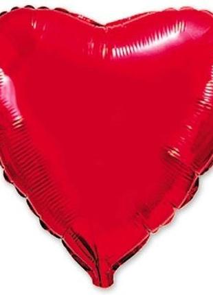 Фольгированный шар Flexmetal Сердце Красное 18'