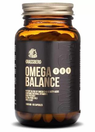 Жирные кислоты Grassberg Omega 3-6-9 Balance, 90 капсул